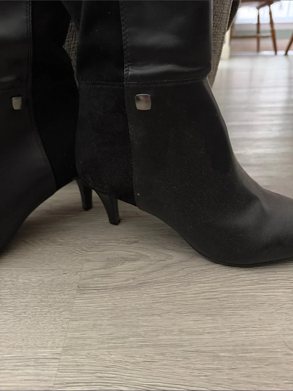 Alfani Step N Flex Classic Black Knee-High Heeled Boots Sz 10 EUC worn once